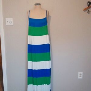 Tommy Bahama Bold Stripe Square Neck Maxi Dress NWT Size XL/TG